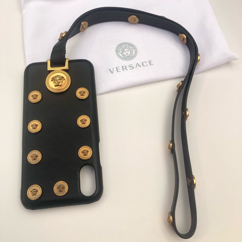 Versace IPhone X leather phone case